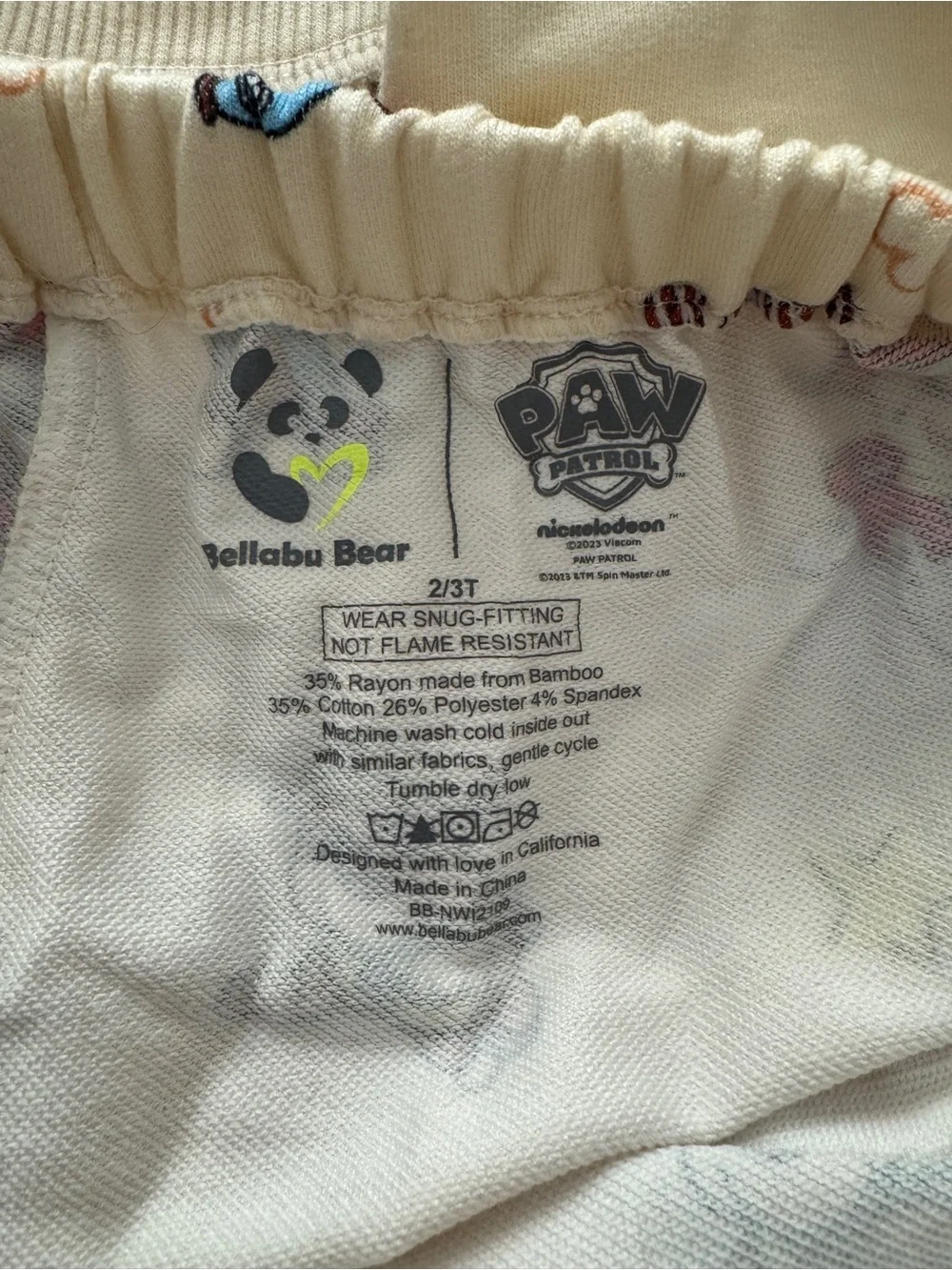 Bellabu Bear Paw Patrol Classic Bamboo Terry Daywear Romper